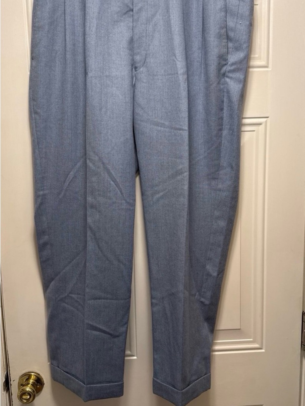 Paul Fredrick Navy and White Suit Label